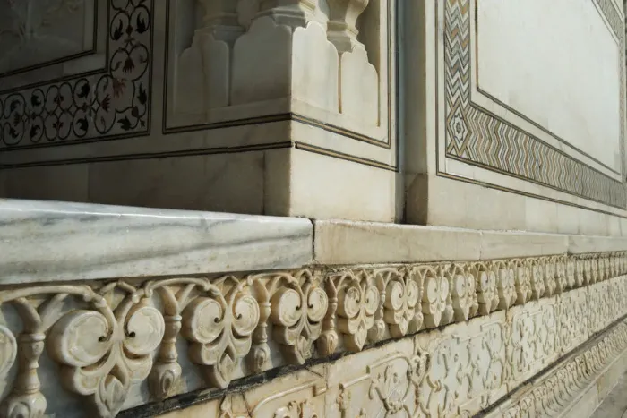 Framed Print : Architectural detail of the Taj Mahal, Agra, Uttar Pradesh, India