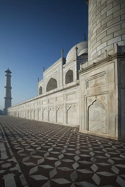 Architectural detail of the Taj Mahal, Agra, Uttar Pradesh, India