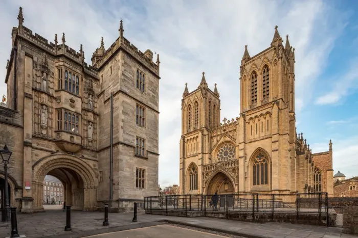 Framed Print : Architectural view of Bristol Cathedral Framed Print : Architectural view of Bristol Cathedral