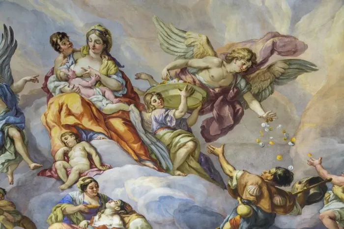 Framed Print : architecture detail, austrian, ceiling fresco, ceiling painting, christ child, christian Framed Print : architecture detail, austrian, ceiling fresco, ceiling painting, christ child, christian