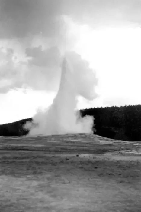 Framed Print : archival, black & white, c, copy space, erupting, eruption, fountain, geyser, historical Framed Print : archival, black & white, c, copy space, erupting, eruption, fountain, geyser, historical