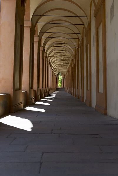 Archway. San Luca arcades in Bologna, Italy