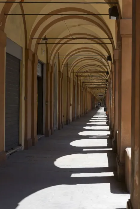 Framed Print : Archway. San Luca arcades in Bologna, Italy