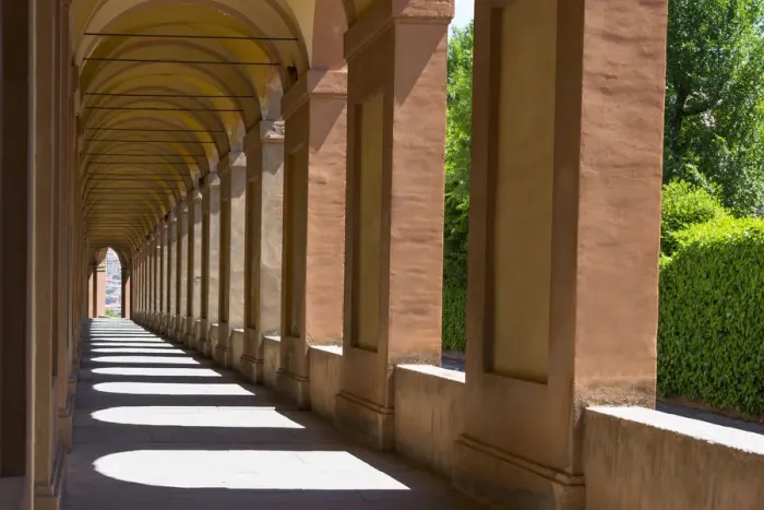 Framed Print : Archway. San Luca arcades in Bologna, Italy Framed Print : Archway. San Luca arcades in Bologna, Italy