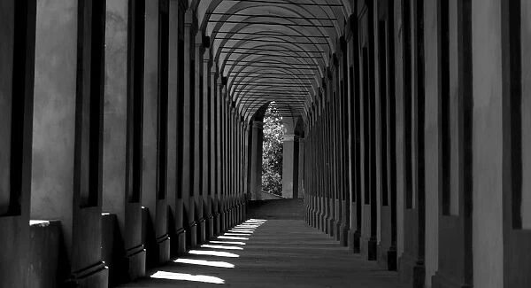 Archway. San Luca Arcades in Bologna.No admission fee, is the famous arches in Bologna