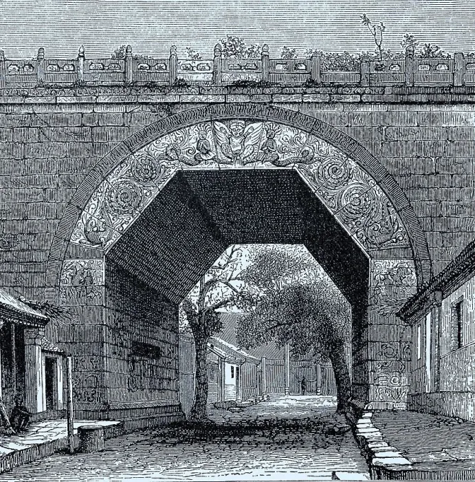 Framed Print : Archway of the Great Wall of China at the Nankan Pass, China, Historic, digital reproduction of an original from the 19th century Framed Print : Archway of the Great Wall of China at the Nankan Pass, China, Historic, digital reproduction of an original from the 19th century