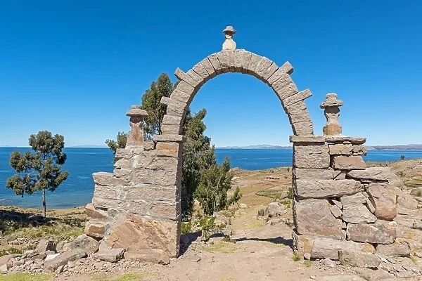 Archway, Taquile Island, Lake Titicaca, Peru