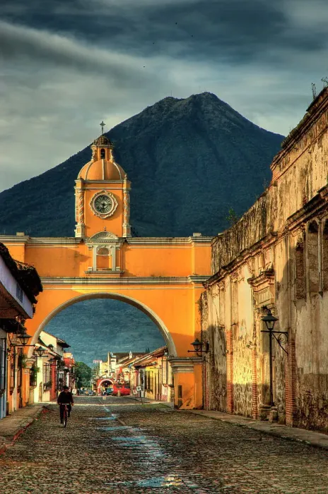 Framed Print : Archway and Volcano Framed Print : Archway and Volcano