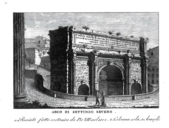 Framed Print : Arco di Settimio severo, Arch of Septimius Severus, a three-arched triumphal arch on the Roman Forum in Rome, Italy, digitally restored reproduction from Vedute principali e piu interessanti di Roma by Giovanni Battista, 1799 Framed Print : Arco di Settimio severo, Arch of Septimius Severus, a three-arched triumphal arch on the Roman Forum in Rome, Italy, digitally restored reproduction from Vedute principali e piu interessanti di Roma by Giovanni Battista, 1799