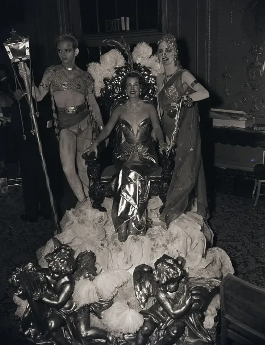 Framed Print : Arelene Dahl with Costumed Art Students