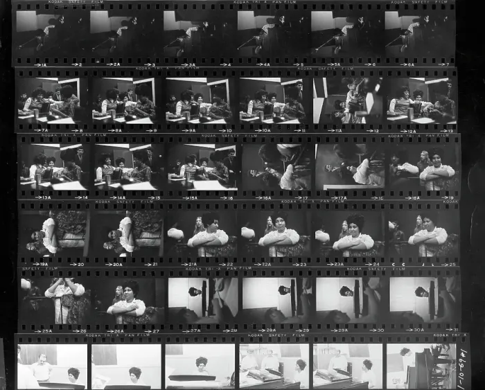 Framed Print : Aretha Franklin Recording Session