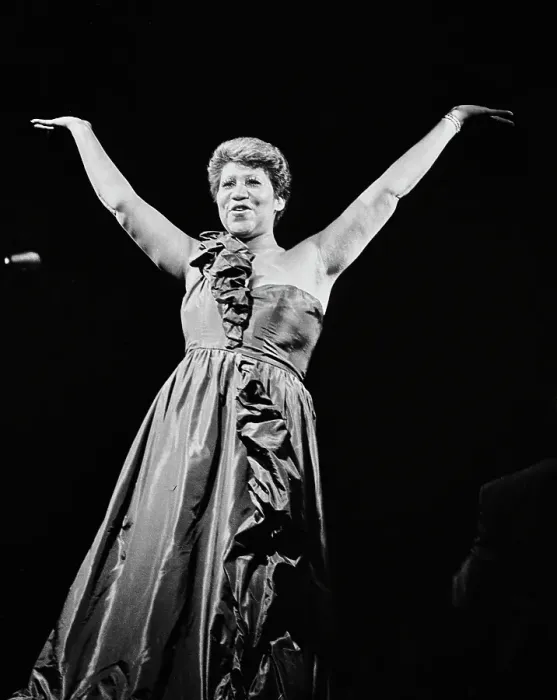 Framed Print : Aretha On Stage Framed Print : Aretha On Stage