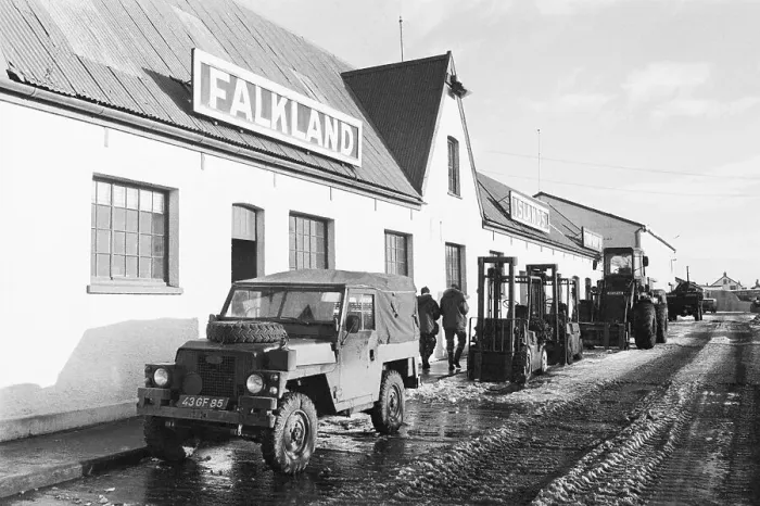 Framed Print : Argentine Military Vehicles in the Falklands