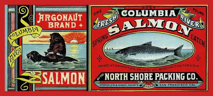 Framed Print : Argonaut Brand Salmon Framed Print : Argonaut Brand Salmon