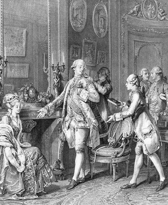 Framed Print : Aristocrat Of Rococo Period During Levee Framed Print : Aristocrat Of Rococo Period During Levee