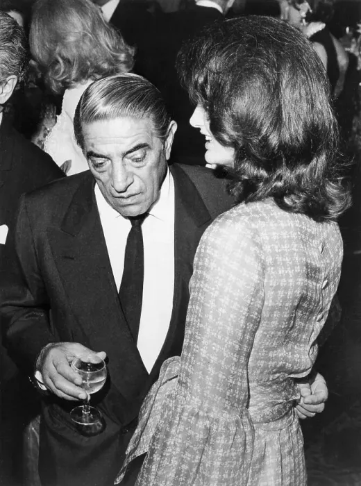 Framed Print : Aristotle and Jacqueline Onassis Together at Party Framed Print : Aristotle and Jacqueline Onassis Together at Party