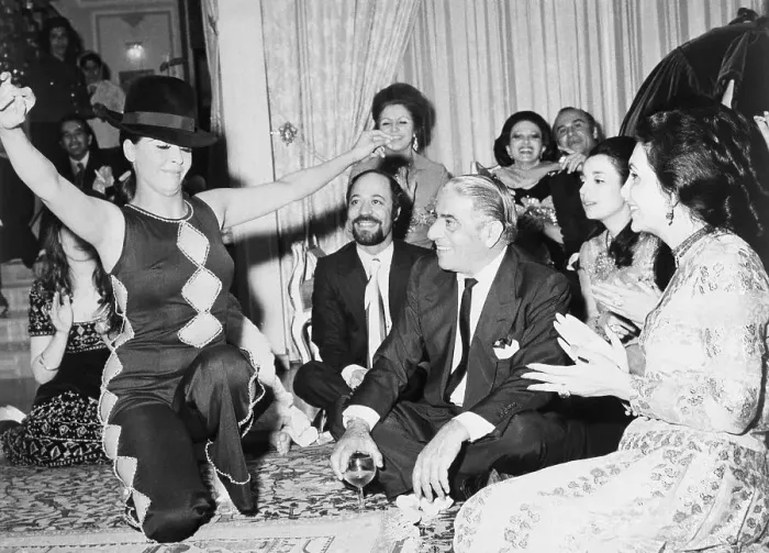 Framed Print : Aristotle Onassis and Friends at Party Framed Print : Aristotle Onassis and Friends at Party