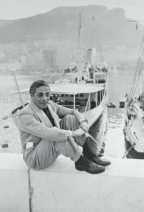 Framed Print : Aristotle Onassis Sitting on Side of Pier Framed Print : Aristotle Onassis Sitting on Side of Pier