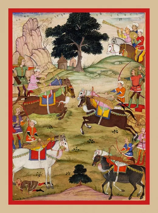 Framed Print : Arjuna and Bhishma in their war chariots Framed Print : Arjuna and Bhishma in their war chariots
