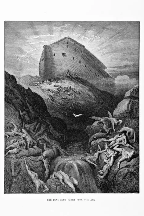 Framed Print : The Ark. The Dove sent forth from the Ark Framed Print : The Ark. The Dove sent forth from the Ark