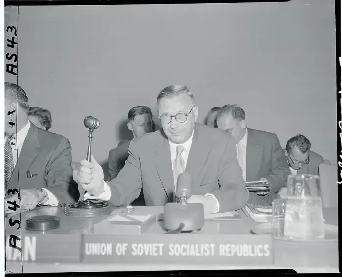 Framed Print : Arkady Sobolev Holding a Gavel
