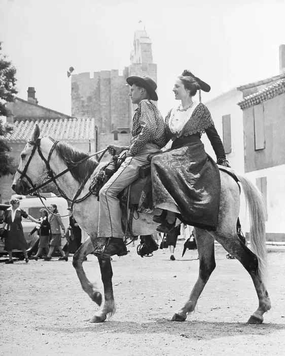Framed Print : Arlesienne & Cowboy On Horseback Framed Print : Arlesienne & Cowboy On Horseback