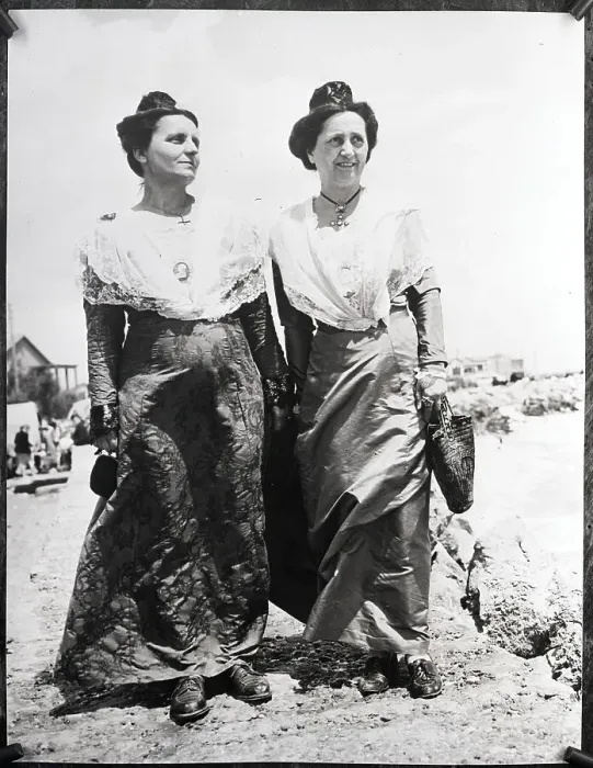 Framed Print : Arlesiennes Posing In Formal Costume Framed Print : Arlesiennes Posing In Formal Costume