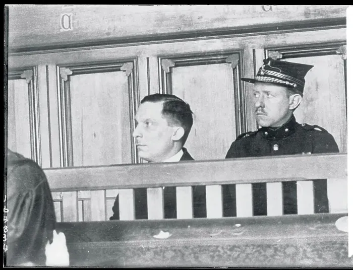 Framed Print : Armand Jeannes in Defendants Box Framed Print : Armand Jeannes in Defendants Box