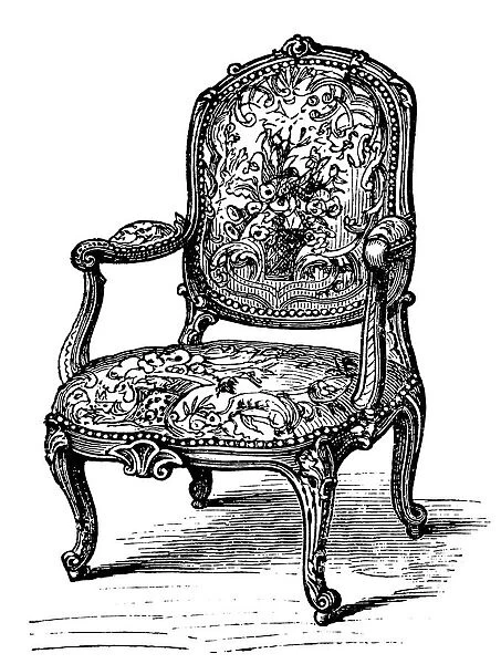 Armchair upholstered in Beauvais
