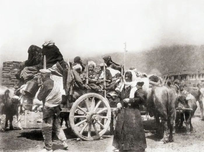 Framed Print : Armenian Refugees Fleeing Turks Framed Print : Armenian Refugees Fleeing Turks