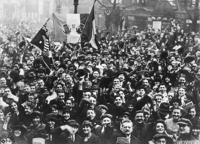 Framed Print : Armistice Crowd Framed Print : Armistice Crowd