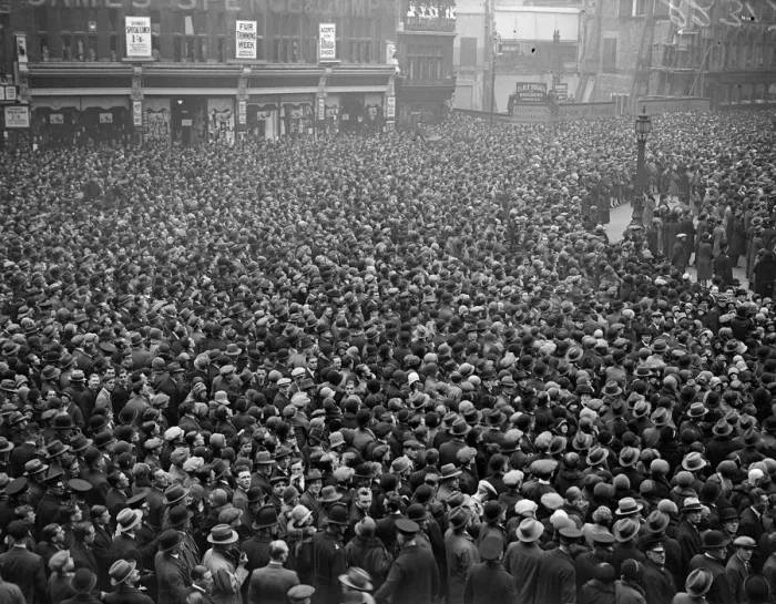 Framed Print : Armistice Day Crowd