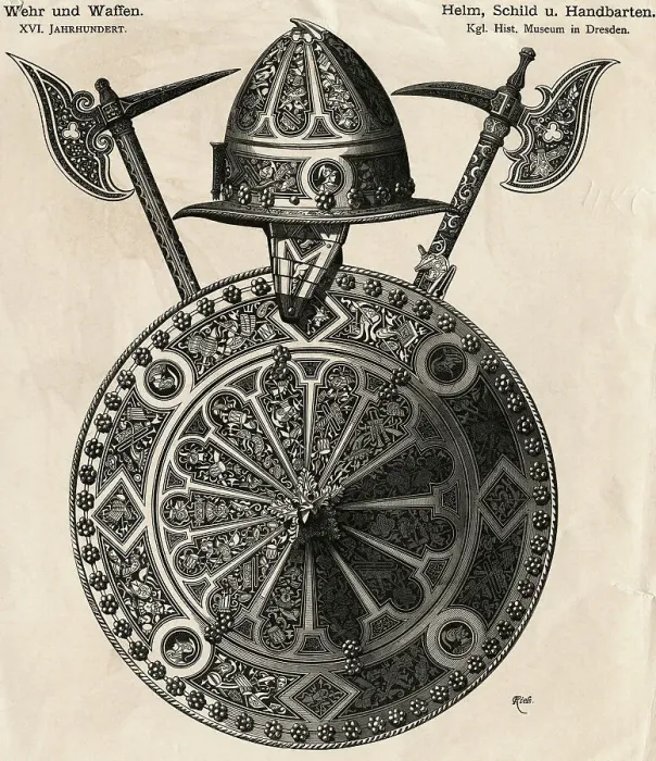 Framed Print : Armor And Weapons From 16Th Century