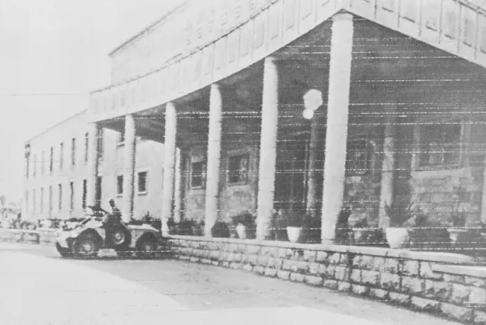 Framed Print : Armored Car Outside Iraqi Presidential Palace Framed Print : Armored Car Outside Iraqi Presidential Palace