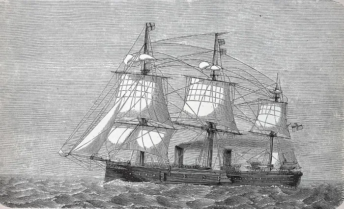 Framed Print : The armoured frigate Schiff Kaiser of the Kaiserliche Marine, 1882, Germany, Historic, digitally restored reproduction of a 19th century original, exact original date unknown Framed Print : The armoured frigate Schiff Kaiser of the Kaiserliche Marine, 1882, Germany, Historic, digitally restored reproduction of a 19th century original, exact original date unknown