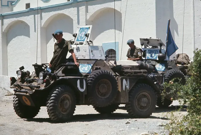 Framed Print : UN Armoured Vehicles In Cyprus Framed Print : UN Armoured Vehicles In Cyprus