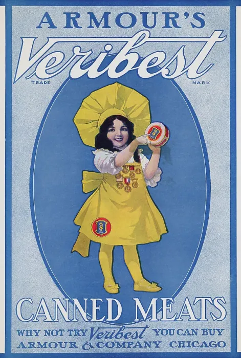 Framed Print : Armour's Veribest Canned Meats Advertisement Framed Print : Armour's Veribest Canned Meats Advertisement