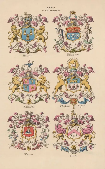 Framed Print : Arms of City Companies Framed Print : Arms of City Companies