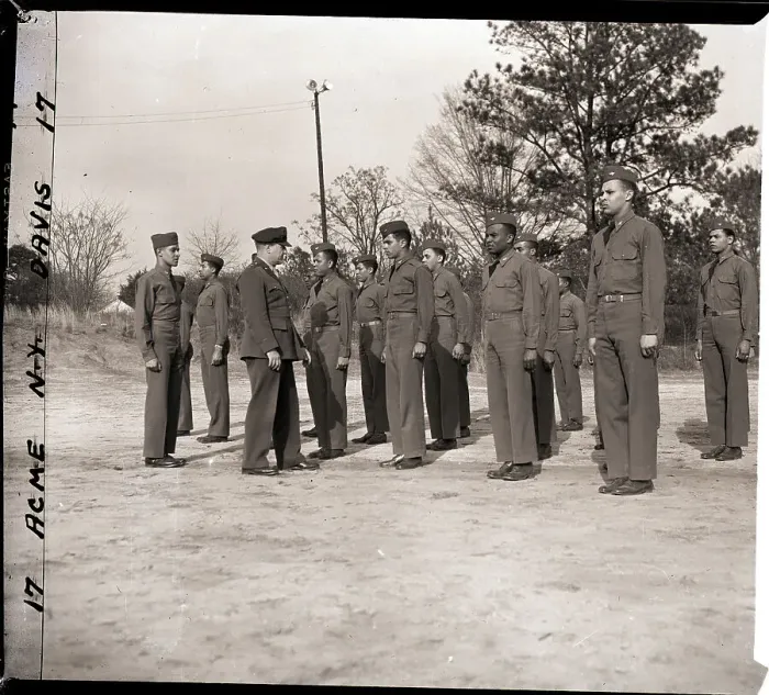 Framed Print : Army General Inspecting Aviation Cadets