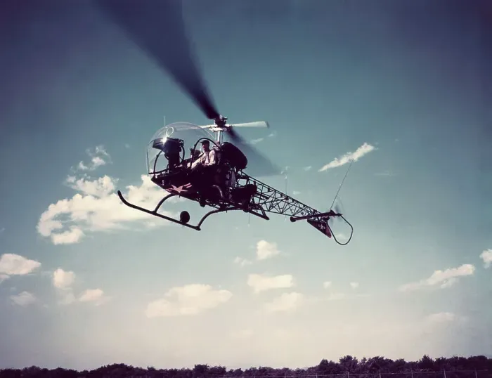 Framed Print : US Army H-13H Helicopter Hovering Framed Print : US Army H-13H Helicopter Hovering