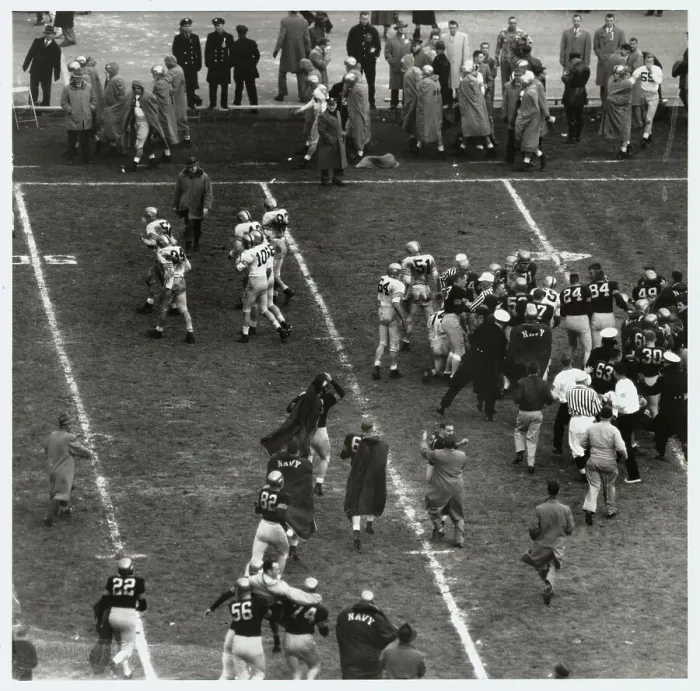 Framed Print : Army and Navy Football Players on the Field Framed Print : Army and Navy Football Players on the Field