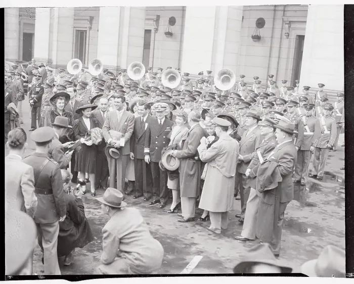 Framed Print : The Army, Navy Out To See Movie Stars Framed Print : The Army, Navy Out To See Movie Stars