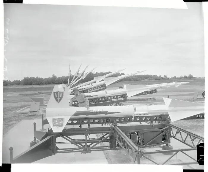 Framed Print : US Army Nike Missiles on Launchers Framed Print : US Army Nike Missiles on Launchers