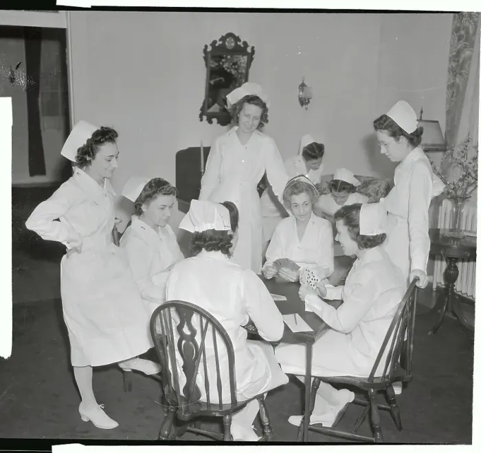 Framed Print : Army Nurses Relaxing in Their Provided Home Framed Print : Army Nurses Relaxing in Their Provided Home