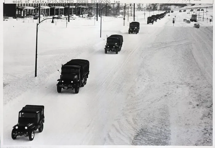 Framed Print : Army Vehicles Driving On Snowy Street Framed Print : Army Vehicles Driving On Snowy Street