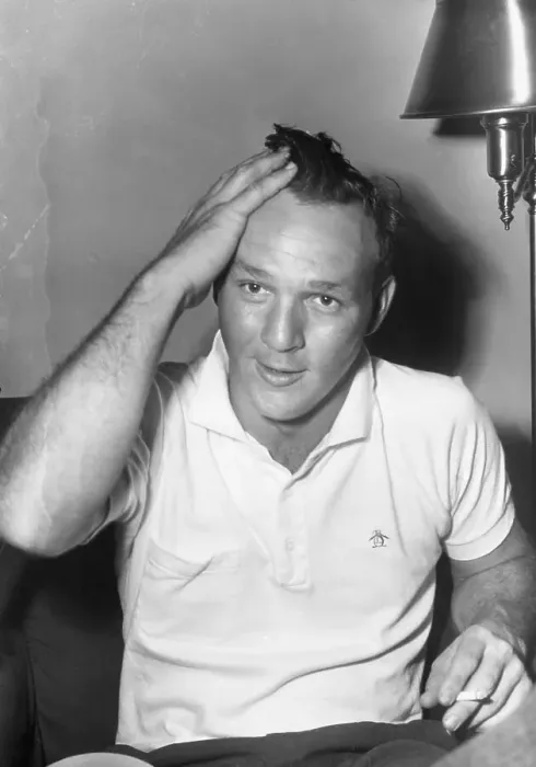 Framed Print : Arnold Palmer Brushing Back Hair Framed Print : Arnold Palmer Brushing Back Hair