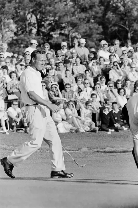 Framed Print : Arnold Palmer Cheering a Win