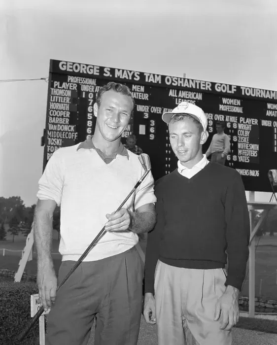 Framed Print : Arnold Palmer with Eddie Merrins Framed Print : Arnold Palmer with Eddie Merrins