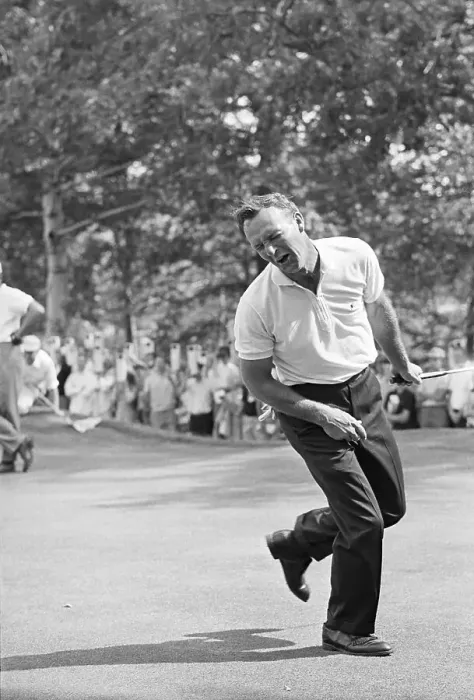 Framed Print : Arnold Palmer Grimacing After Missing Putt Framed Print : Arnold Palmer Grimacing After Missing Putt