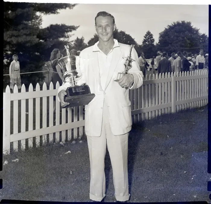 Framed Print : Arnold Palmer Holding Trophies Framed Print : Arnold Palmer Holding Trophies